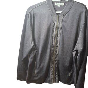Calvin Klein Mens Black Zip-Up Jacket Size L
